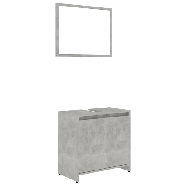 vidaXL Bathroom Furniture Set Concrete Grey Engineered Wood