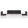 vidaXL 5 Piece Garden Lounge Set with Cushions Solid Pinewood