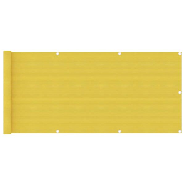 vidaXL Balcony Screen Yellow 75x400 cm HDPE