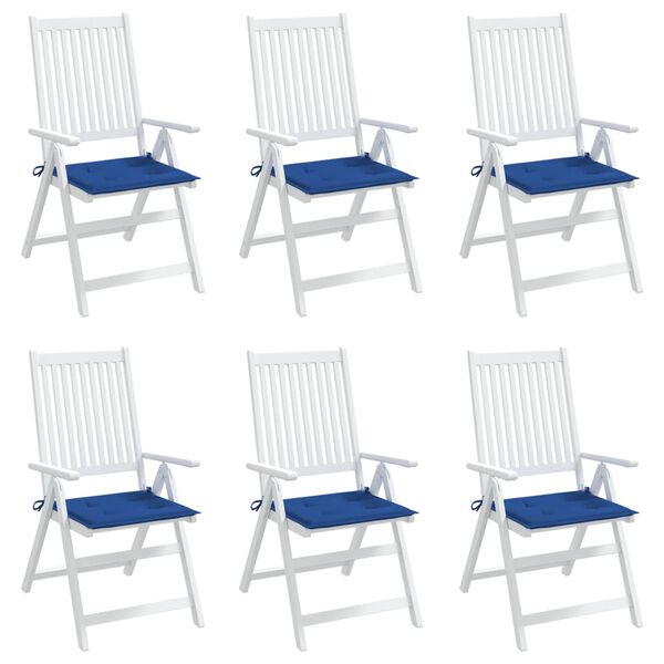 vidaXL Garden Chair Cushions 6 pcs Royal Blue 50x50x4 cm Oxford Fabric