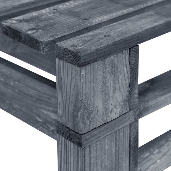 vidaXL Garden Pallet Bench Wood Grey