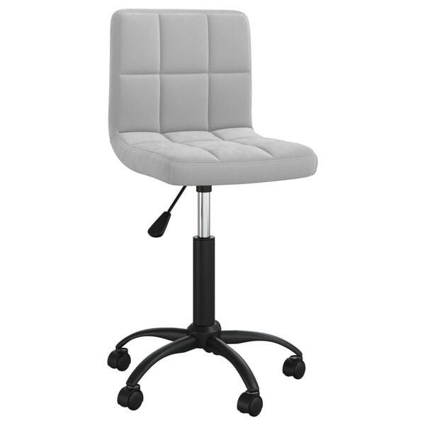 vidaXL Swivel Dining Chair Light Grey Velvet