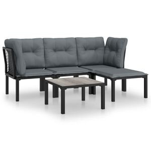 vidaXL Garden Lounge Set | Black and Dark Grey