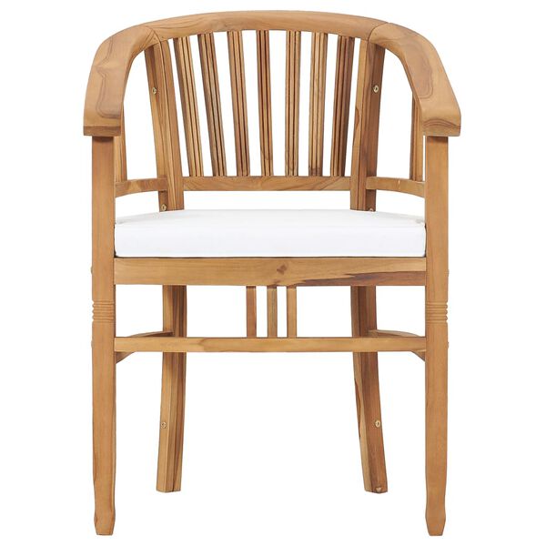 vidaXL 5 Piece Garden Dining Set with Cushions Solid Teak Wood