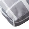 vidaXL Pallet Cushions 2 pcs Grey Check Pattern Fabric