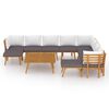 vidaXL 12 Piece Garden Lounge Set with Cushions Solid Wood Acacia