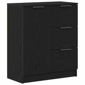 vidaXL Sideboard Black Oak 60 x 30 x 70 cm Engineered Wood