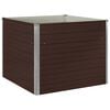 vidaXL Raised Garden Bed Brown 100x100x77 cm Galvanised Steel