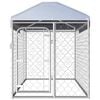 vidaXL Outdoor Dog Kennel with Roof 200x100x125 cm