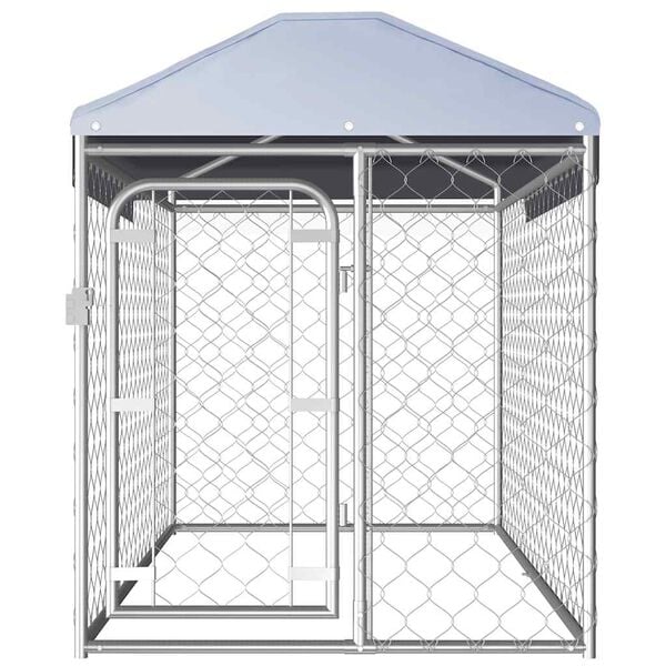 vidaXL Outdoor Dog Kennel with Roof 200x100x125 cm
