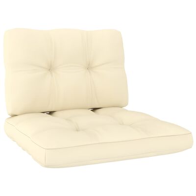 vidaXL Garden Chair with Cream Cushions Impregnated Pinewood