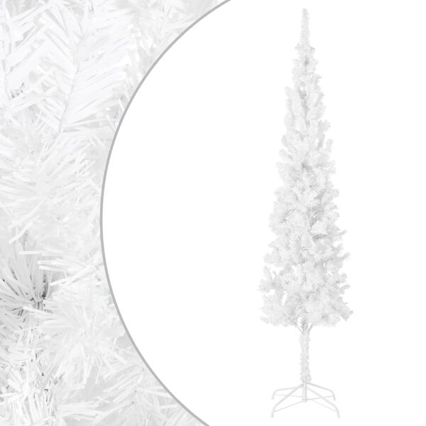 vidaXL Slim Christmas Tree White 210 cm