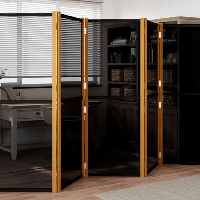 vidaXL 6-Panel Room Divider Black 420x180 cm