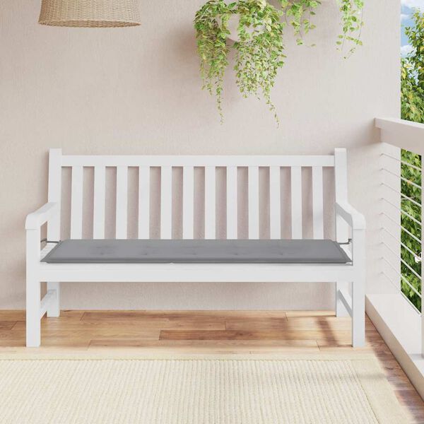vidaXL Garden Bench Cushion Grey 150x50x4 cm Oxford Fabric