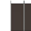 vidaXL 4-Panel Room Divider Brown 200x220 cm Fabric