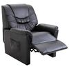vidaXL Reclining Chair Black Faux Leather