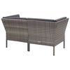 vidaXL 8 Piece Garden Lounge Set with Cushions Poly Rattan Grey