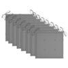 vidaXL Garden Chairs 8 pcs with Grey Cushions Solid Teak Wood