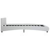 vidaXL Bed Frame with LED without Mattress White 160x200 cm