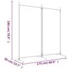 vidaXL 2-Panel Room Divider Black 175x180 cm Fabric