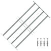 Adjustable Security Grille for Windows with 4 Crossbars 700-1050 mm