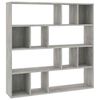 vidaXL Room Divider/Book Cabinet Concrete Grey 110x24x110 cm Engineered Wood