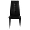 vidaXL Dining Chairs 4 pcs Black Faux Leather