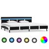 vidaXL Bed Frame with LED without Mattress Black 180x200 cm Super King