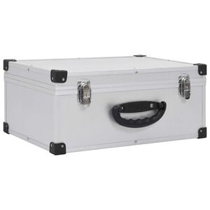 vidaXL CD Case for 60 CDs Aluminium ABS Silver