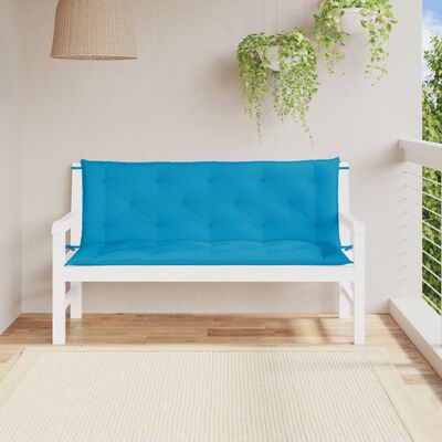 vidaXL Garden Bench Cushions 2 pcs Light Blue 150x50x7cm Oxford Fabric