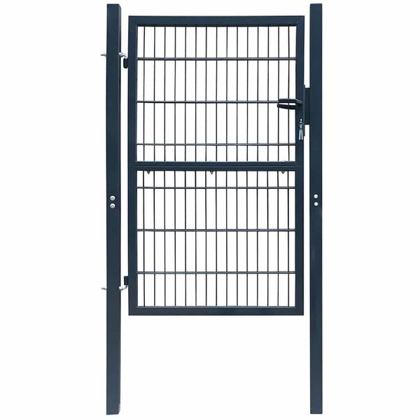 vidaXL 2D Fence Gate (Single) Anthracite Grey 100x160 cm