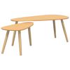 vidaXL Coffee Table | Set of 2 | Brown | Solid pine wood, MDF | Two-piece set