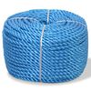 vidaXL Twisted Rope Polypropylene 6 mm 500 m Blue
