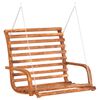 vidaXL Swing Bench Solid Wood Spruce with Teak Finish