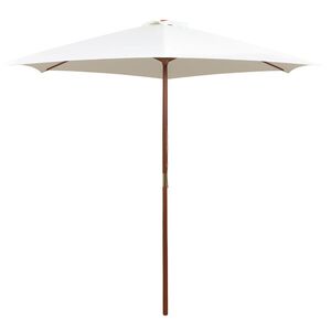 vidaXL Garden Parasol | Cream White | Polyester | 270x270 cm | Collapsible