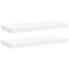 vidaXL Wall Shelf | Set of 2 | White | Honeycomb MDF, metal | 60x23.5x3.8 cm