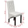 vidaXL Dining Chairs 2 pcs White Faux Leather