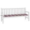 vidaXL Garden Bench Cushion Red Check Pattern 180x50x3cm Oxford Fabric