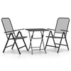 vidaXL 3 Piece Garden Dining Set Expanded Metal Mesh Anthracite