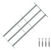 vidaXL Window grilles 700-1050 mm Galvanized Steel Silver