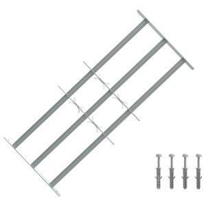 Adjustable Security Grille for Windows with 3 Crossbars 700-1050 mm