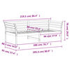 vidaXL Day Bed without Mattress White 90x200 cm Solid Wood Pine