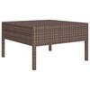 vidaXL 9 Piece Garden Lounge Set with Cushions Poly Rattan Brown