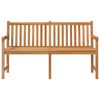 vidaXL Garden Bench 150 cm Solid Teak Wood