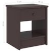 vidaXL Bedside Cabinet Dark Brown 35x30x40 cm Solid Pinewood