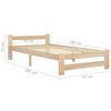 vidaXL Bed Frame without Mattress Solid Pine Wood 90x200 cm