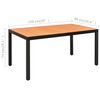 vidaXL 7 Piece Garden Dining Set Black and Brown