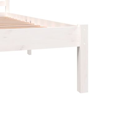 vidaXL Bed Frame without Mattress 180x200 cm Super King White Super King Size