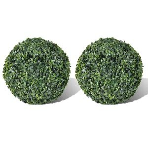 vidaXL Boxwood Ball Artificial Leaf Topiary Ball 27 cm 2 pcs