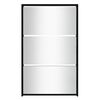 vidaXL Shoe Cabinet with Mirror 3-Layer Black 63x17x102.5 cm